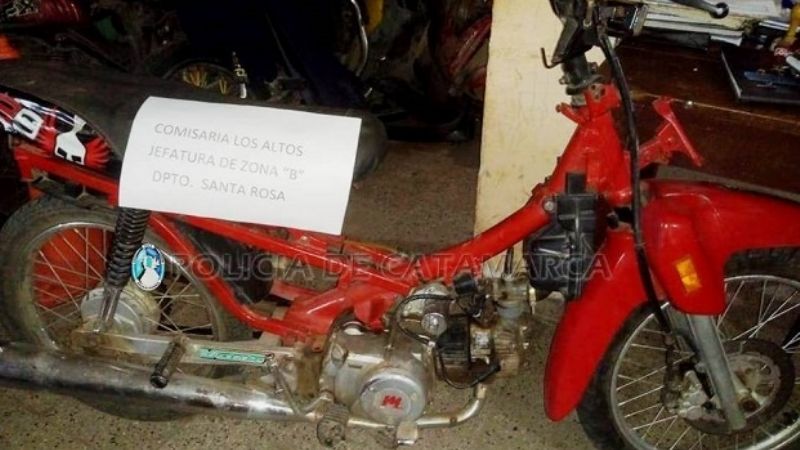Recuperan una moto