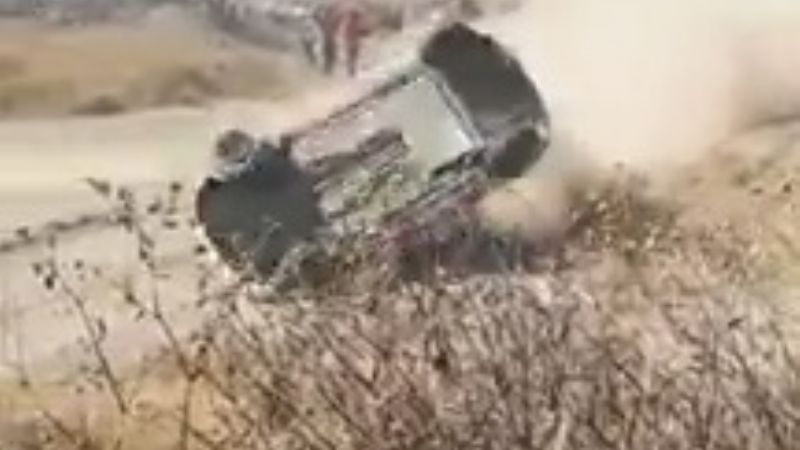 Tremendo vuelco de Landa en la previa del Rally