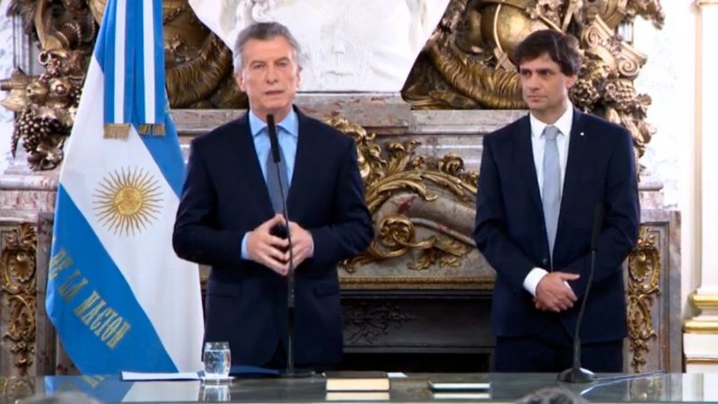 El furcio y chiste de Macri en la jura de Lacunza