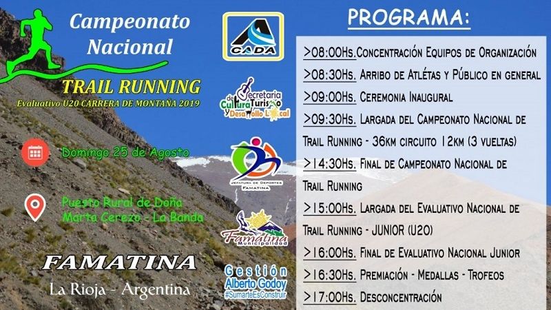 Atletas de Catamarca al Nacional de Carreras de  Montaña