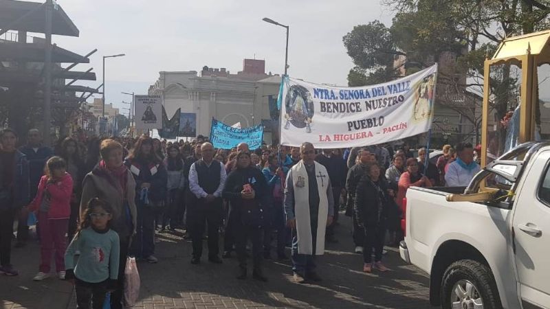 Pobladores de Paclín peregrinaron por quinta vez al Santuario Mariano