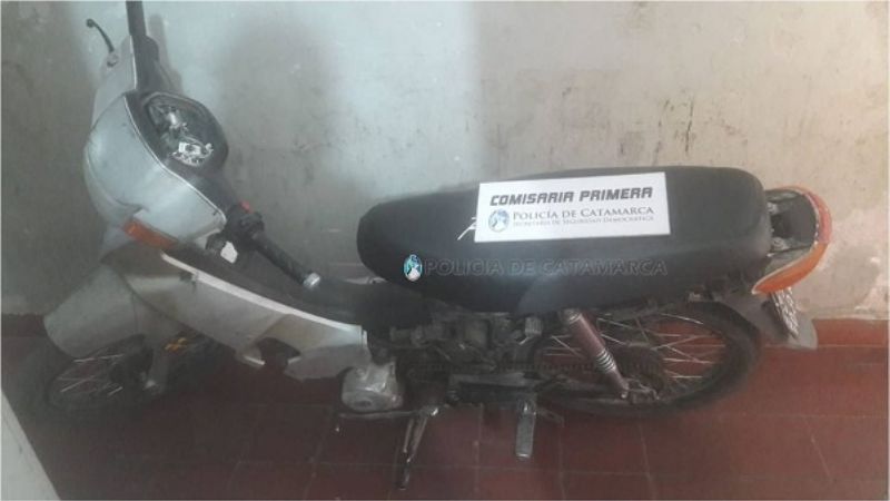 Recuperan una moto robada en mayo