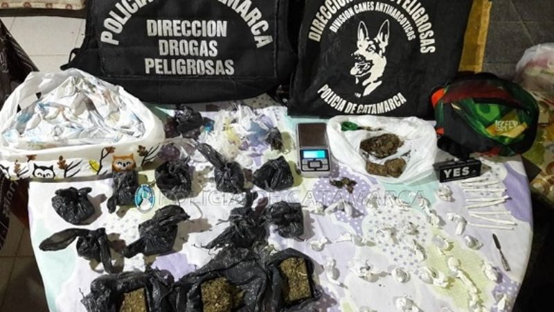 Allanamiento antidroga en Los Altos