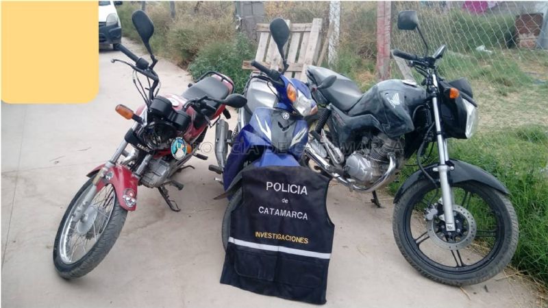 Aprehenden a un joven con tres motocicletas robadas