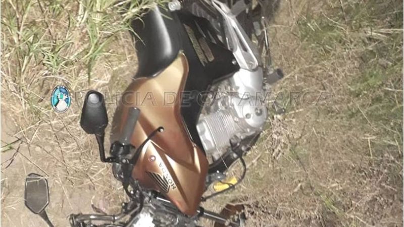 Motociclista cayó a una zanja en la Quebrada de Moreira