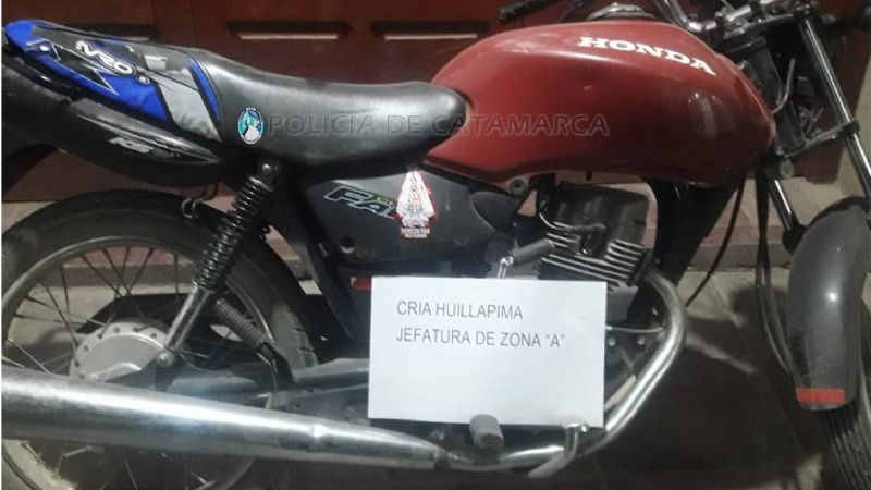Tras un registro domiciliario, recuperan una moto en Capayán