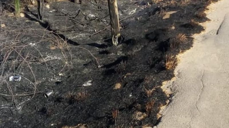Se quemaron postes de energía por un incendio forestal