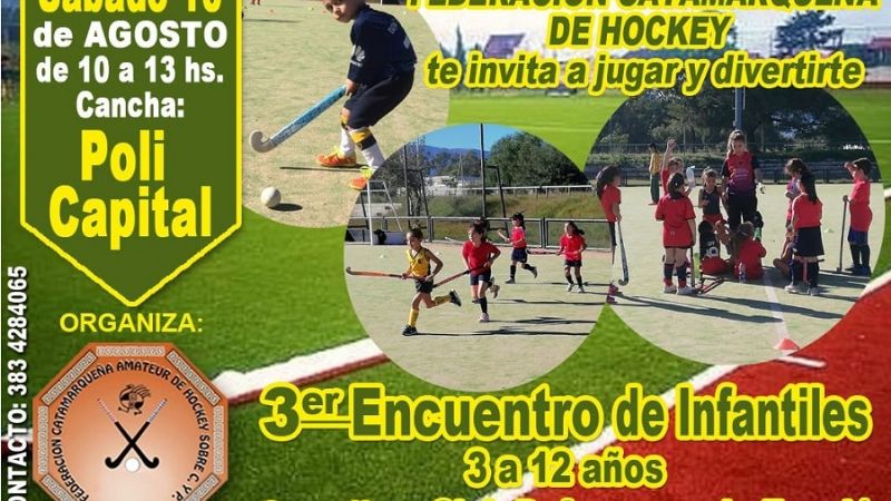 El sábado, 3er. Encuentro Infantil de hockey