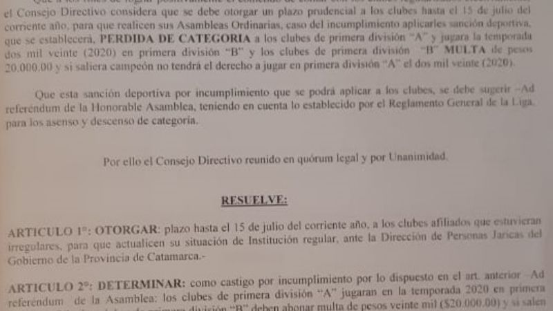 Las Chacras y una asamblea con final impredecible