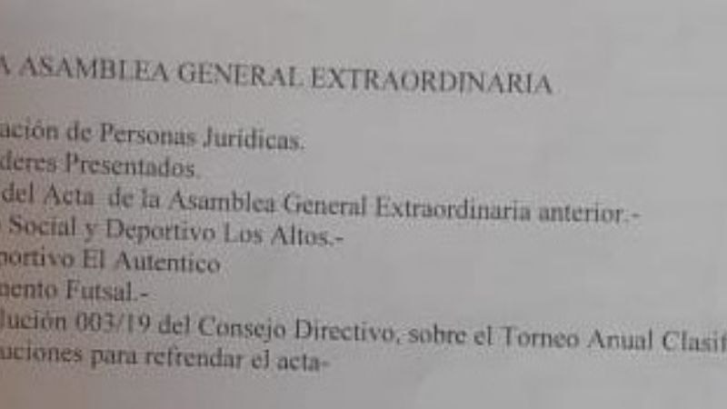 Las Chacras y una asamblea con final impredecible