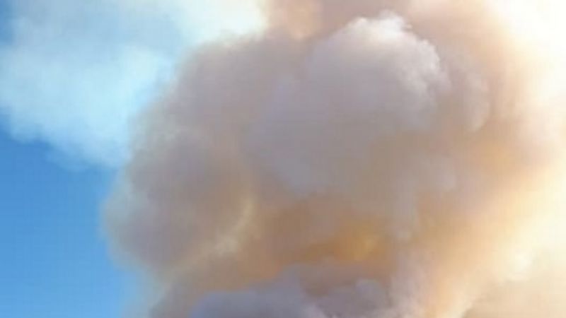 Alerta roja por un incendio forestal en Andalgalá