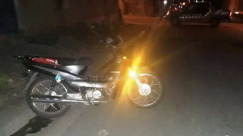 Joven embarazada se cayó de la moto