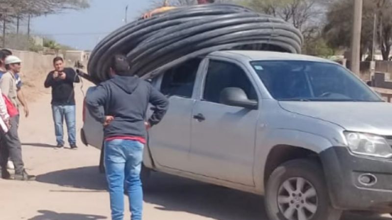 Entregan 600 metros de caños para el agua potable en Recreo