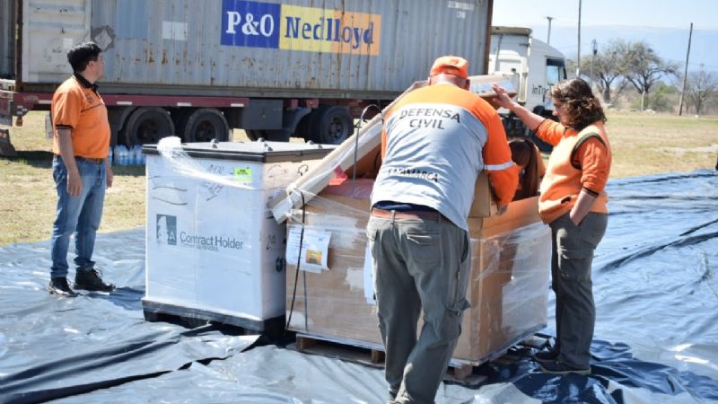Llegó a Catamarca la carpa hospital donada por EE.UU.