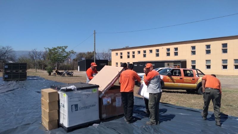 Llegó a Catamarca la carpa hospital donada por EE.UU.