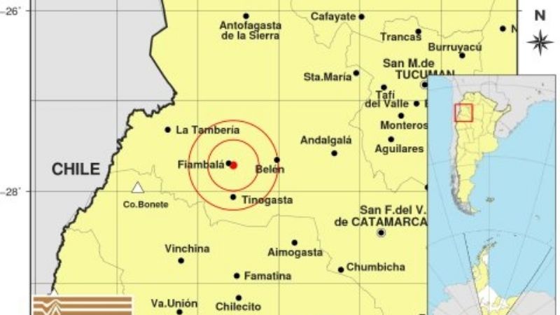 Sismo en Fiambalá
