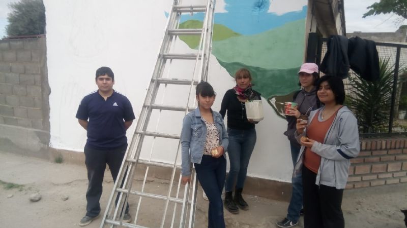 Pintaron el segundo mural para la Virgen