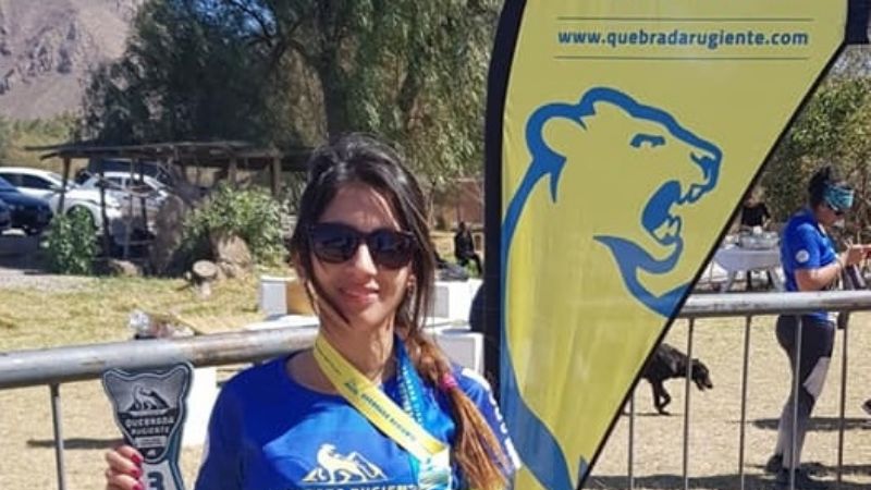 Paola Maza se lució en la Quebrada Rugiente de San Juan