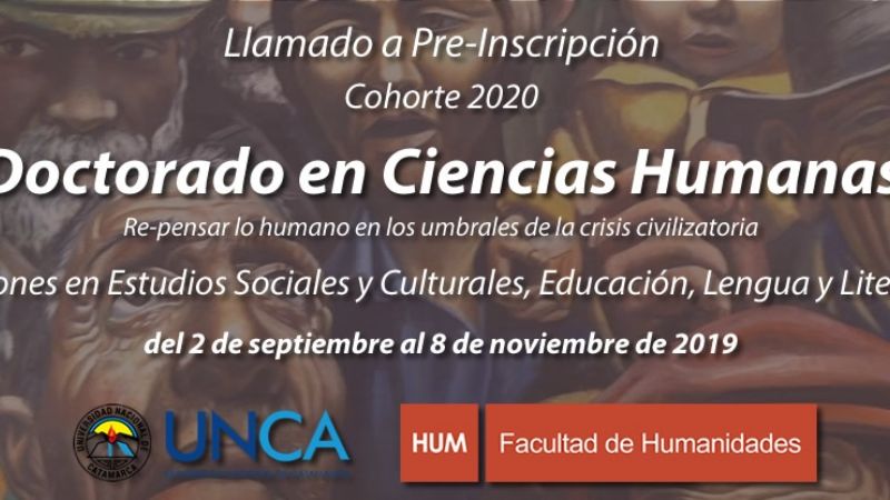 Está abierta la inscripción para el Doctorado en Ciencias Humanas