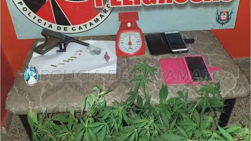 Secuestran droga, un arma de fuego y detienen a un hombre