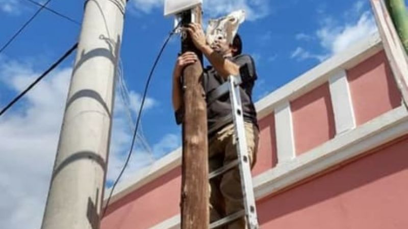 Instalan wifi libre en la plaza de Mutquín