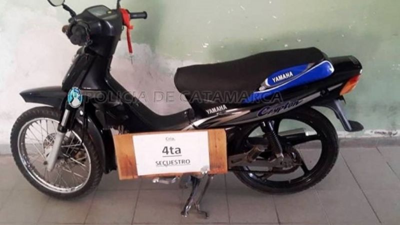 Circulaba en una moto robada