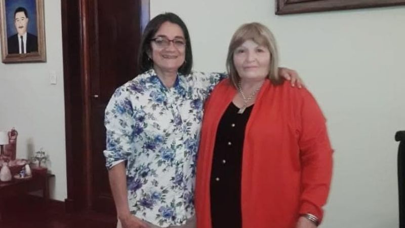 Lucía recibió a la agrupación “Saúl Ubaldini”