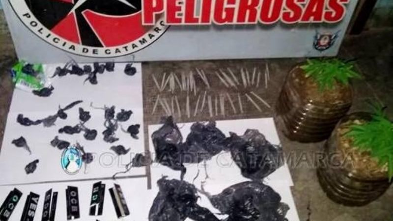 Desbaratan puntos de venta de droga y detienen a cuatro personas en Belén