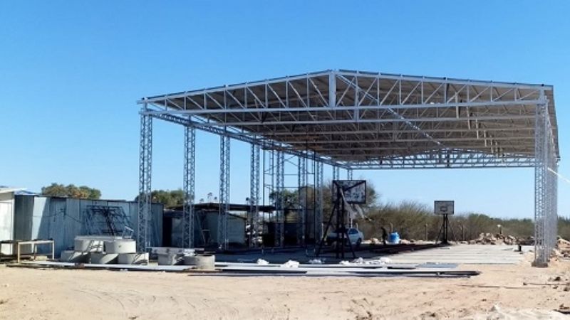 Avanza la obra del nuevo edificio escolar en Casa de Piedra