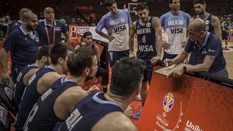 Argentina con Rusia en el Mundial de Básquet China 2019
