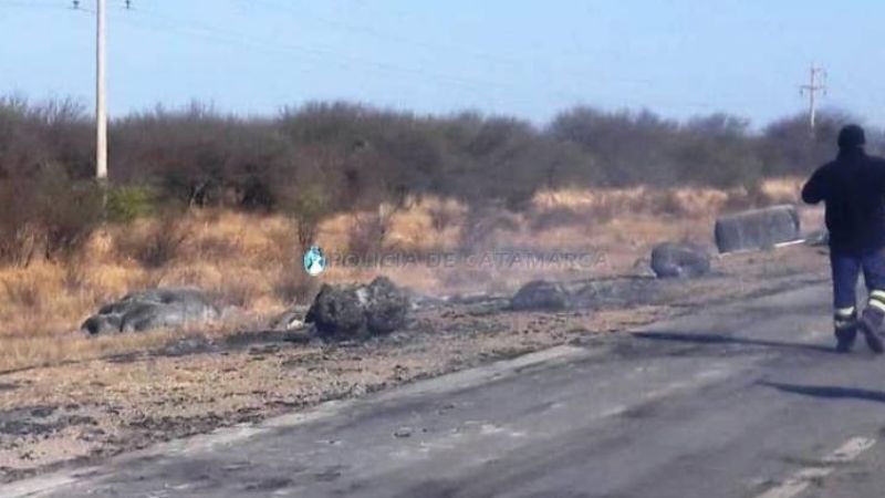 Se incendió la carga de un camión