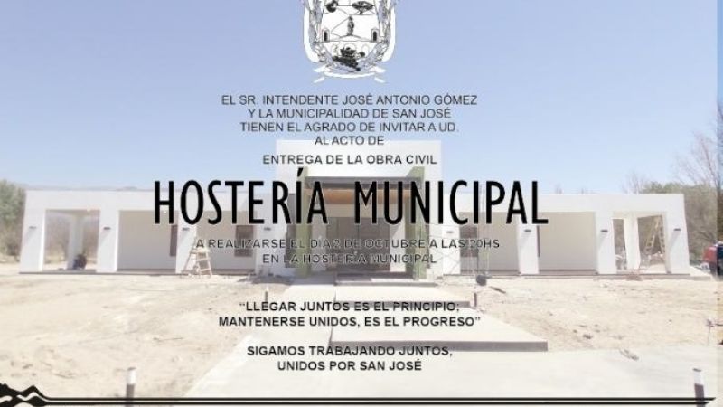 Gómez entrega la obra de la Hosteria Municipal