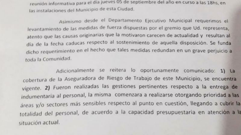 Continúa el paro de municipales en Recreo
