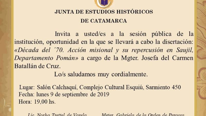 Propuesta de la Junta de Estudios Históricos