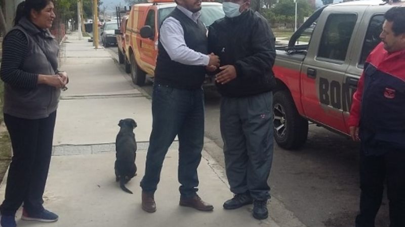 Dieron de alta al bombero voluntario afectado en el incendio de Andalgalá