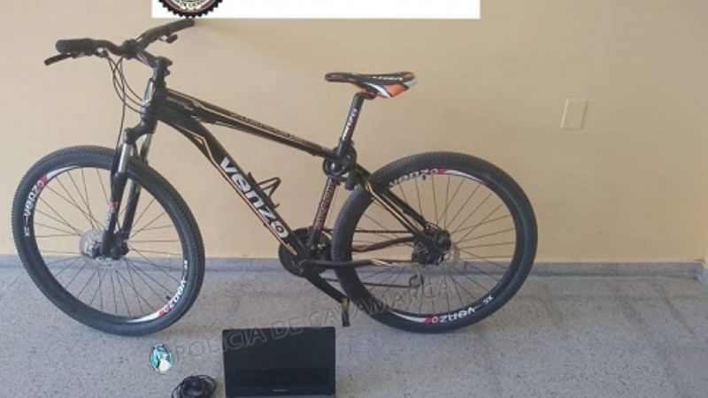 Recuperaron una bici y una notebook