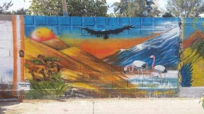 Un taller para hacer un mural con los sueños en Fiambalá