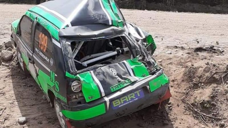 Rally de Chumbicha: tremendo vuelco de pilotos recreinos
