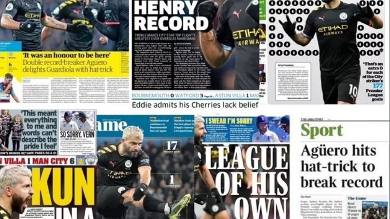 La prensa inglesa rendida a los pies del “Kun” Agüero