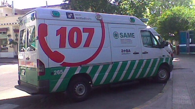 Accidente en la zona alta