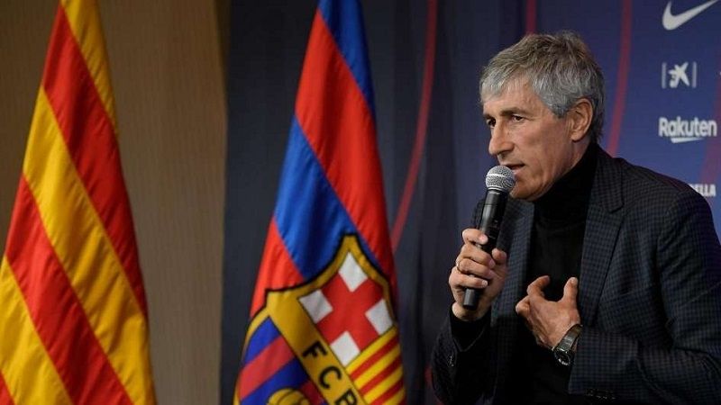 Setién llenó de elogios a Messi al llegar al Barcelona