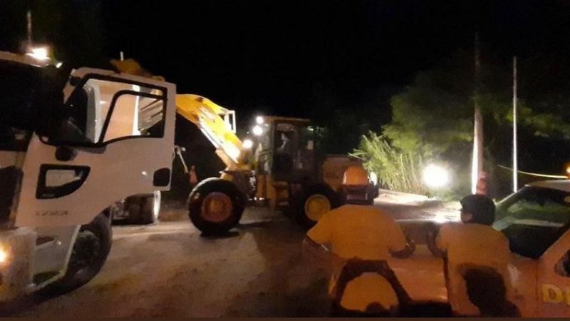 Gustavo recorrió las zonas afectadas por el temporal