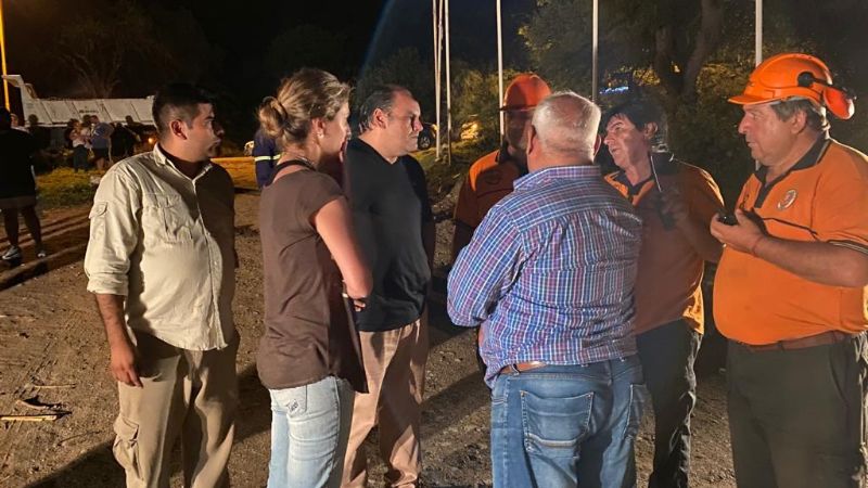 Gustavo recorrió las zonas afectadas por el temporal