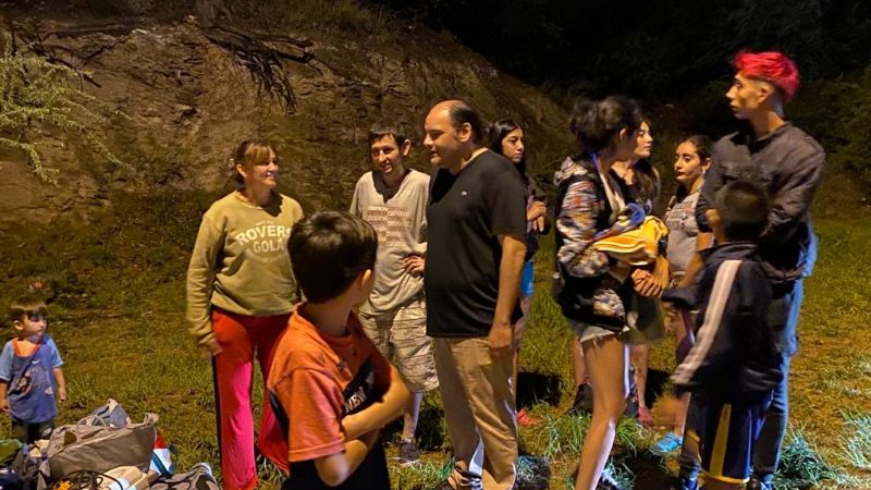 Gustavo recorrió las zonas afectadas por el temporal
