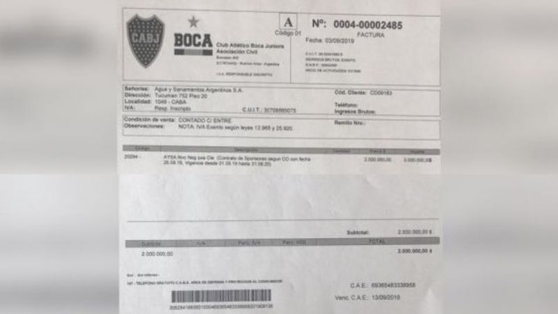 Escandaloso contrato de Boca con Aysa, para invitar a periodistas