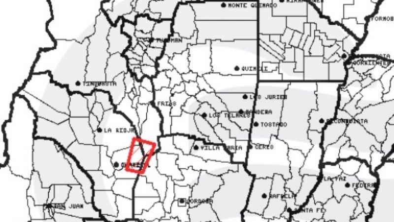 Capayán y La Paz, con posibilidades de tormentas fuertes y caída de granizo