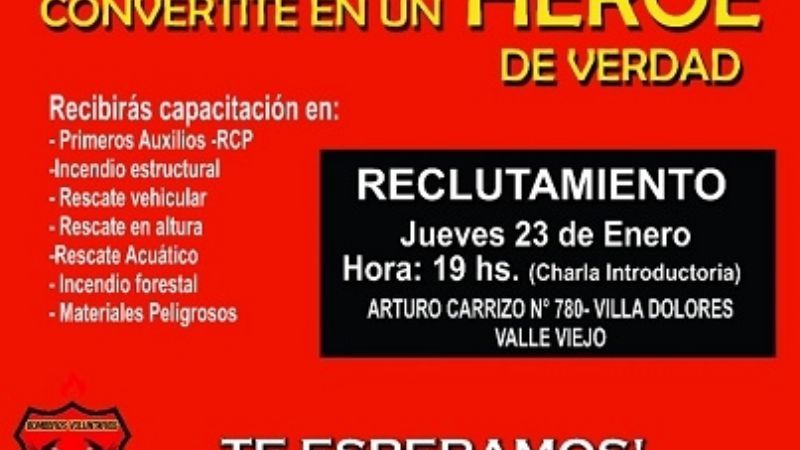 Última oportunidad para quienes quieren ser bomberos