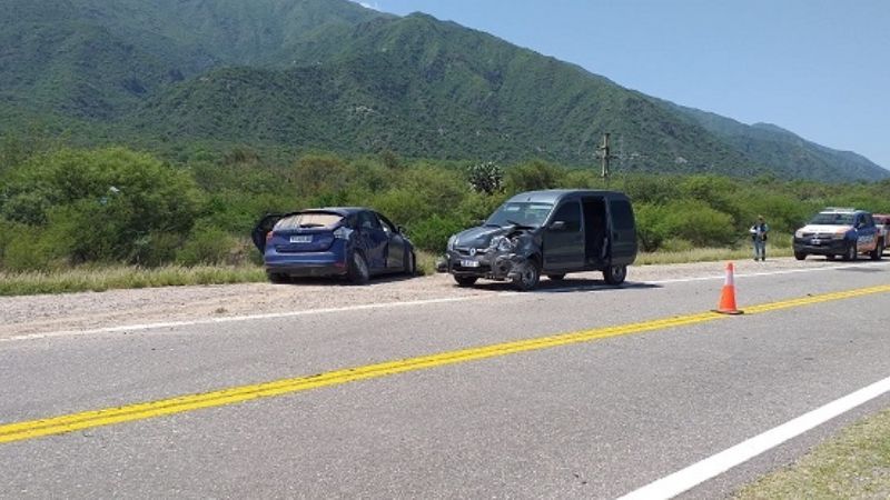 Choque en cadena en la ruta