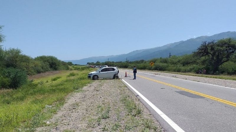 Choque en cadena en la ruta