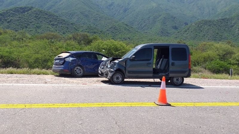Choque en cadena en la ruta